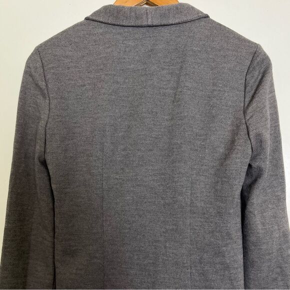 W118 by Walter Baker Jacket Open Front Blazer Collared High Low Hem Gray Small - Picture 5 of 8